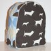 Dogs with Dots and Stripes Backpack for a Toddler- Ready to Ship