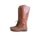 size 8.5 brown leather lace up equestrian boots