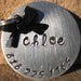 The Chloe - Bow Pet ID Tag Dog Feminine Unique Handstamped