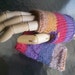 Fingerless Gloves Earthtoned Rainbow Stripes