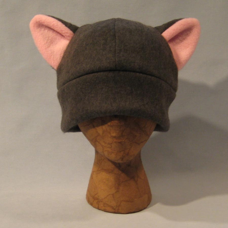 SALE Grey Cat Ear Hat