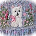 Hand Smocked Hand Embroidered Baby Dress, Size 1/ purple and pink and PUPPY please