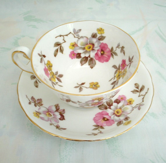 Vintage Royal Chelsea English Bone China Tea Cup and Saucer