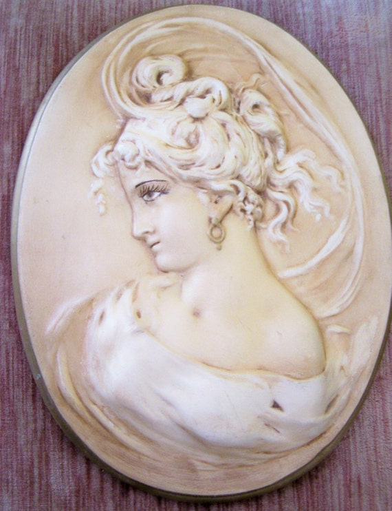 Goddess Wall Plaque Art Nouveau Cameo