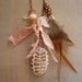 Women, Necklace, Pendant, Crochet Lace Stone, Tribal, Original, Statement, Handmade, Antique Copper, Feathers, Beads, Lace and Leather