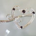 Designer Heart Toggle Clasp in Sterling Silver with Garnets