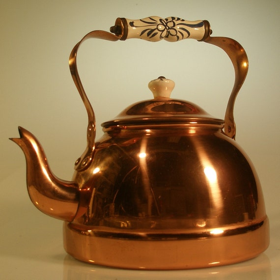 Vintage European Copper Tea Kettle by berdandbee on Etsy