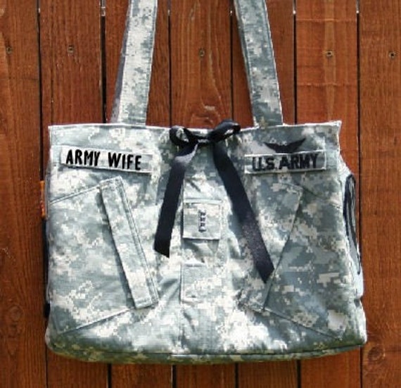 Hero On My Arm Military Wife Uniform Purse Diaper Bag Made