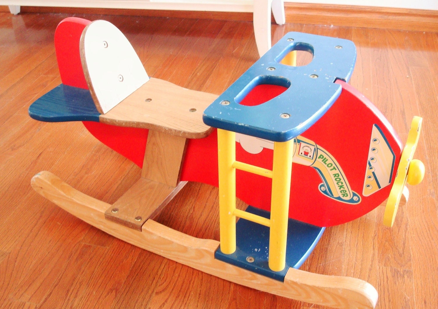 Vintage Wooden Airplane Rocker