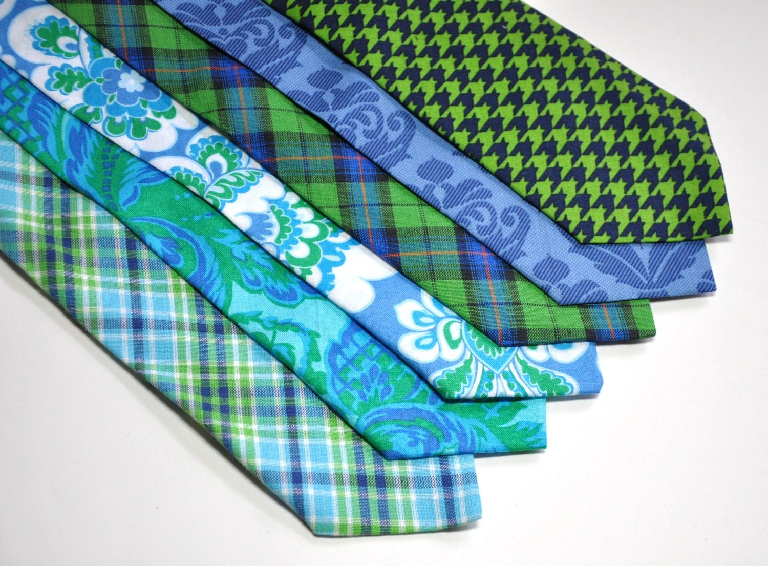 Necktie Blue and Green Ties for Men Boys Toddler and Baby