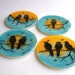 Fused Glass Coasters (Birds On A Branch)