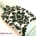 Recycled Wine Bottle Serving Tray/Cheese Board With Silver Spreader (Damask Pattern)