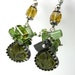 Forest Drop Earrings - Carved Tourmaline