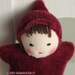 Wee Burgundy Baby, Red Pocket doll made in the Waldorf Tradition, Waldorf Toy