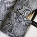 double pointed knitting needle organizer - case black, gray and white paisley -holds 14 sizes - sizes 1-15
