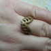 FREE SHIPPING Vintage Brasstone Flower Ring - Size 6 1/2