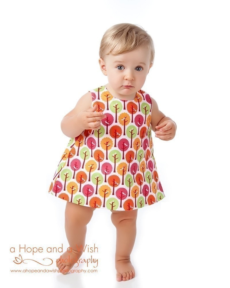 PDF Dress Pattern Easy Reversible Baby Dress Sewing Pattern