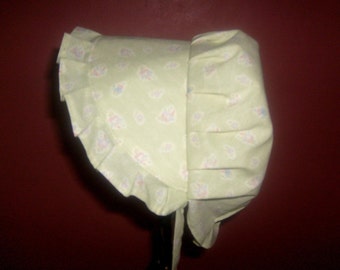 Sunbonnet Baby Green Spring Pastel Floral Cutouts 3 to 15 months LIMITED 11USD