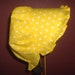 Sunbonnet Baby Yellow with White Polka Dots 3 to 15 months LIMITED