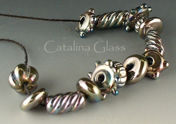 Lampwork Glass Beads Triton Mixed Set By Catalina Glass Sra