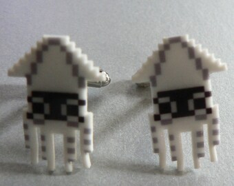 SALE calamari pixellatti - super mario cufflinks.
