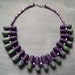 Violet and Green Collar Polymer Necklace