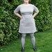 Lattice Dress - plus size - lavender green diamond grid vintage knit fabric - 44B-38W-47H