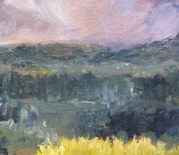 Autumn Landscape Painting Original Oil on Gallery Canvas