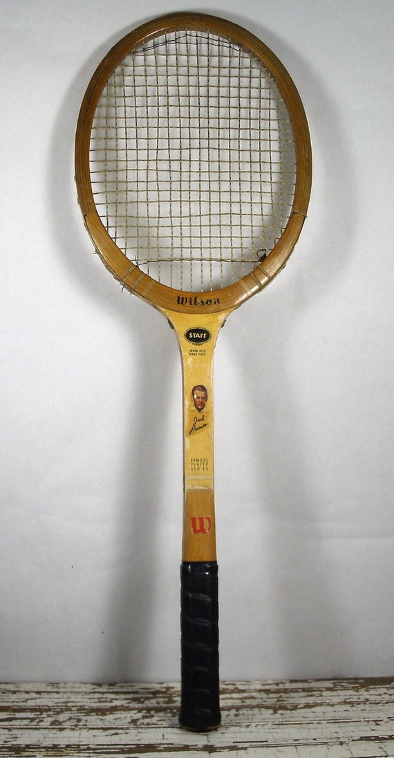 Vintage Wilson Wood Tennis Racket Jack Kramer 40s by madampickay