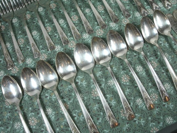 Vintage Silverplate Flatware Floral Pattern Gailstyn