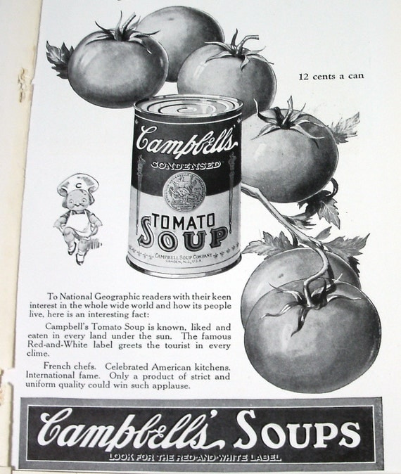 Items similar to 10 Vintage 1920s Household Magazine Ads - Campbells ...