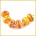 Canyon Echoes Silvered Tangerine Fiesta--Made To Order-- Lampwork Beads SRA