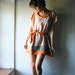 Peach Silk and Linen Tunic tshirt dress