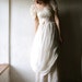Floor Length Wedding Dress in ivory and blush silk and cotton - ready to ship