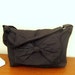 Handmade Adjustable strap laptop book bag Messenger bag in Raven black