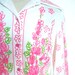 Hot Pink Poppies - a rare, vintage 1960's Vera Neumann hand-painted, Lucky Ladybug Shirt Jacket