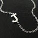Sideways Initial Necklace - Hammered Sterling Silver Necklace - You Asked For It, So Here It Is