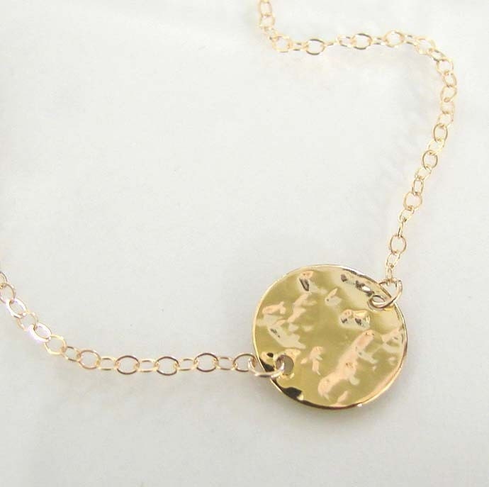 Femme Necklace Ultra Feminine 14K Gold Filled Hammered