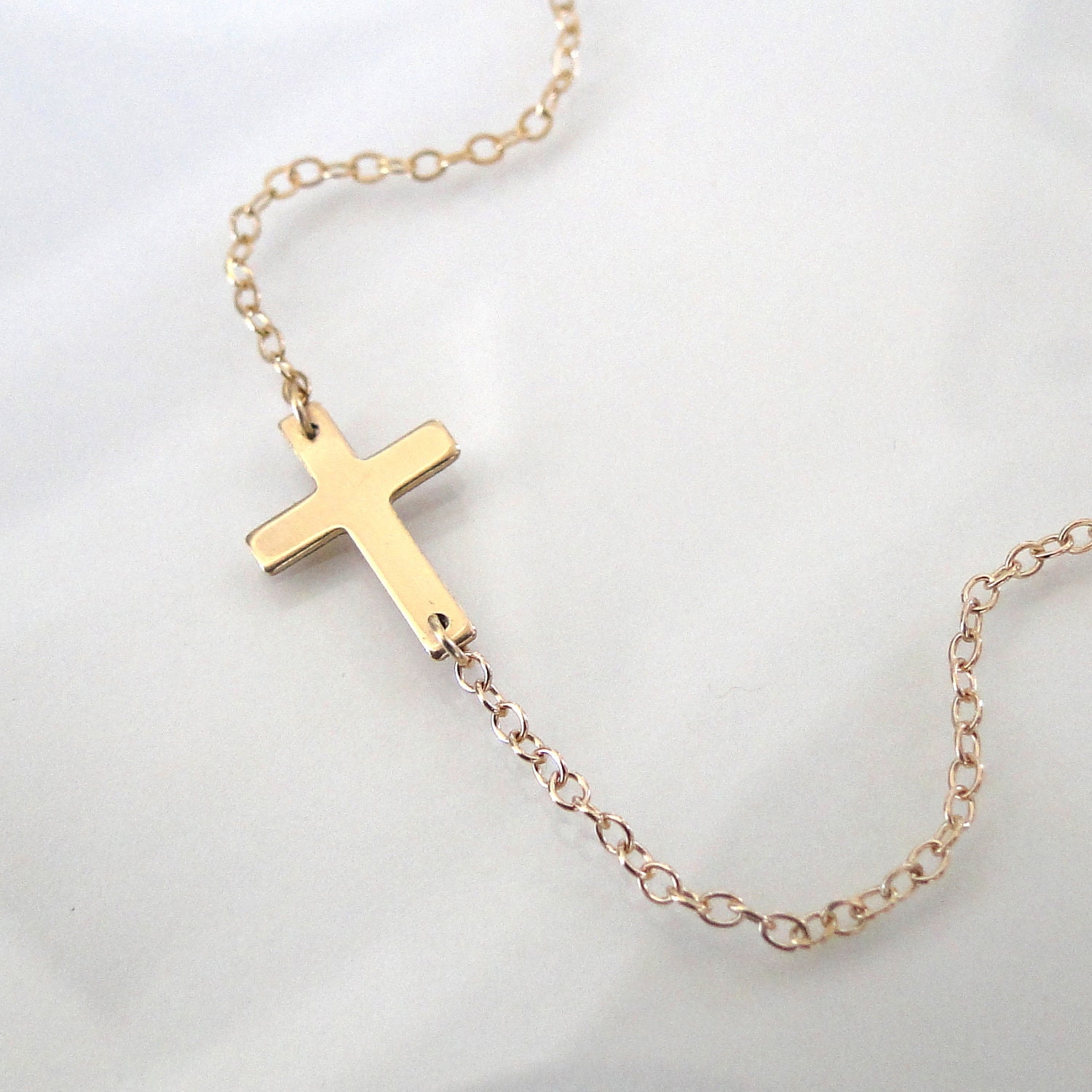 Gothic Cross Necklaces For Women Sideways cross necklace