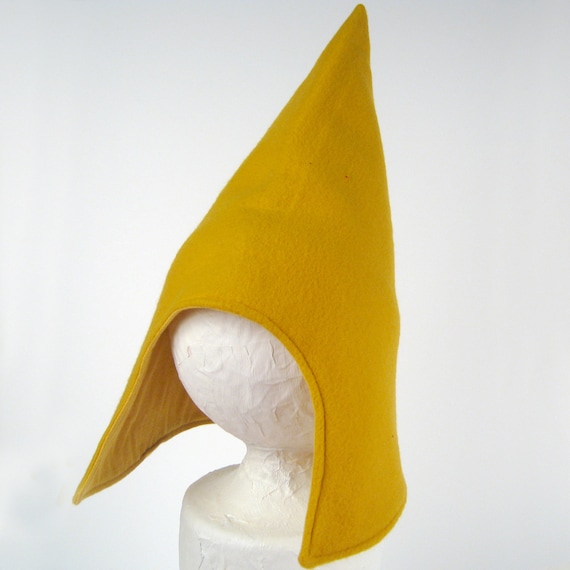 Costume Garden Gnome Hat Mustard Yellow SMALL