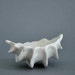 Micro Clam Bowl Dish - White Porcelain Ceramic Beach Decor Sea Shell
