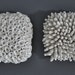 Pair Textured Porcelain Micro Tiles - Wall Sculpture Art Modern 3D Contemporary Modern Installation