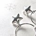 Sterling Silver Star Earrings, Small Silver Hoop Earrings