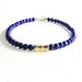 Gold Cobalt Blue Friendship Bracelet