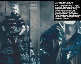 Italian Vogue Shoot Custom Mask Made Boudoir Queen
