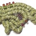 Reserve LAURA Brooch Seaweed Green Fibre-wrapped Beaded