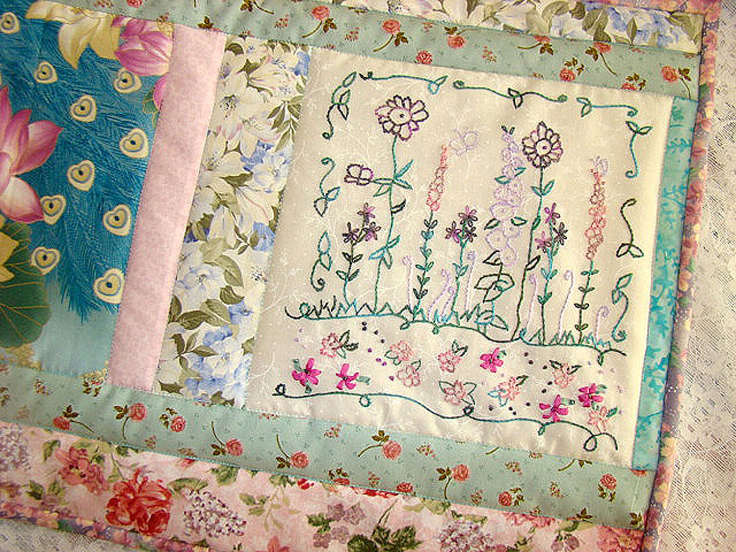 Cottage Flower Garden Hand Embroidery PDF Pattern by countrygarden