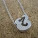 sterling silver block letter initial necklace - ampersand