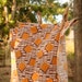 Vintage Feed Sack in a Brown and Goldenrod Squares Print