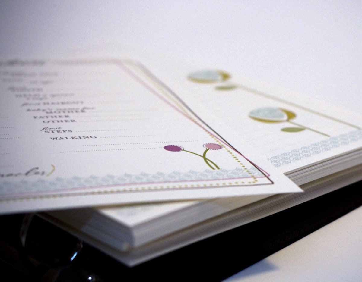 Deluxe Baby Book for Girl A Modern Baby Memory Book Whimsy